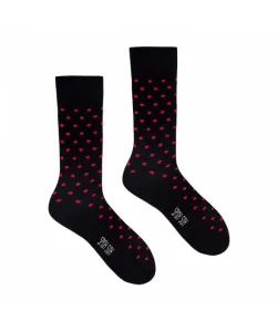 Spox Sox Red dots Ponožky, 44-46, Černo-červená