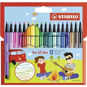 STABILO Pen 68 Mini kartonové pouzdro 18 barev
