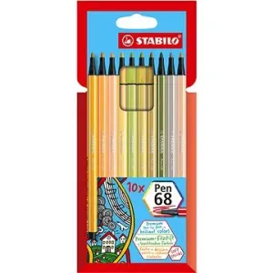 STABILO Pen 68, nové barvy, pouzdro 10 barev