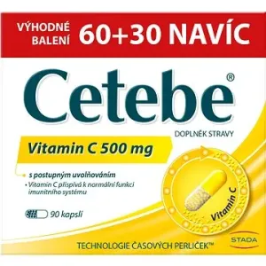 STADA Cetebe Vitamin C 500 mg s postupným uvolňováním 60 + 30 kapslí