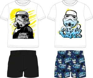 Star-Wars licence Chlapecké pyžamo - Star Wars 52049288, bílá / černá Barva: Bílá, Velikost: 128