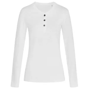 Stedman Dámské tričko s dlouhým rukávem Sharon Henley - Bílá | XL