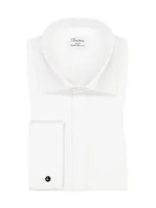 Nadměrná velikost: Stenströms, Bavlněná košile, s dvojitými manžetami, Comfort Fit Bílá #4796520