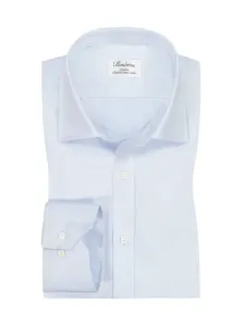 Nadměrná velikost: Stenströms, Košile z dvojmo skané (2 fold) super bavlny, Comfort Fit Světle Modrá