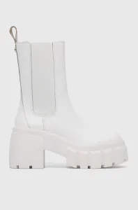 Kožené kotníkové boty Steve Madden Ballistic dámské, bílá barva, na podpatku