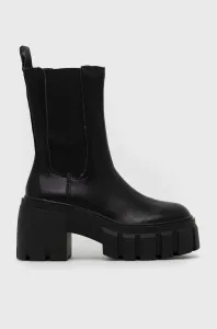 Kožené kotníkové boty Steve Madden Ballistic dámské, černá barva, na podpatku #3442463