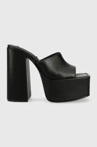 Kožené pantofle Steve Madden Trixie dámské, černá barva, na podpatku, SM11002169