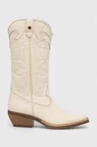 Westernové kožené boty Steve Madden Wishley dámské, béžová barva, na podpatku, SM11003071