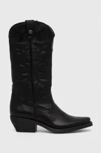 Westernové kožené boty Steve Madden Wishley dámské, černá barva, na podpatku, SM11003071