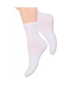 Steven 037 bílé Dámské ponožky, 35/37, bílá