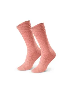 Steven art.093 vzor vlněné Dámské ponožky, 35-37, růžová