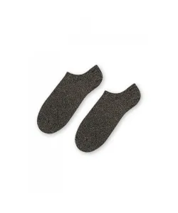 Steven art.100 Bamboo Lurex Kotníkové ponožky, 35-37, černá #6023189