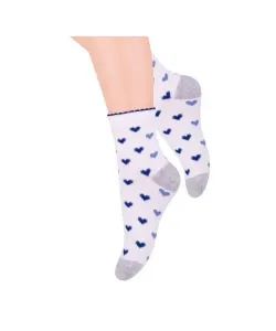 Steven art.014 Dívčí ponožky, se vzorem, 29-31, šedá světlý melanž #2308248