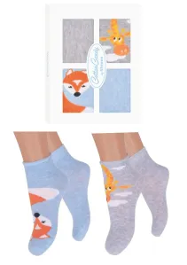 Dívčí klasické vzorované ponožky 144/006 Steven Barva/Velikost: mix barev / 17/19