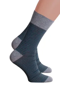 Pánské klasické společenské ponožky 056/177 STEVEN Barva/Velikost: grafit (šedá) / 42/44