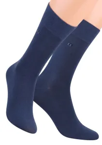 Pánské oblekové ponožky se vzorem dvou čtverců 056/1 STEVEN Barva/Velikost: modrá / 45/47
