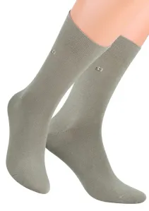 Pánské oblekové ponožky se vzorem dvou čtverců 056/1 STEVEN Barva/Velikost: zelená tmavá / 45/47