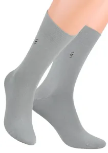 Pánské oblekové ponožky se vzorem proužků 056/5 STEVEN Barva/Velikost: šedá světlá / 39/41