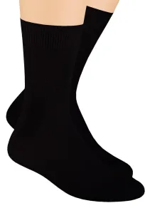 Pánské zdravotní ponožky s lemem 048 STEVEN Barva/Velikost: černá / 44/46