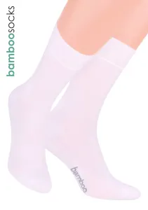 STEVEN Pánské klasické ponožky z bambusového vlákna 086 Barva/Velikost: bílá / 41/43