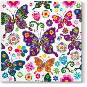 PAW - Ubrousky TaT 33X33cm Colorful Butterflies