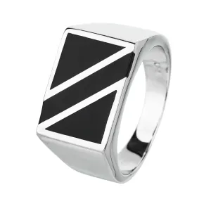 Stříbrný pečetní prsten BLESK Velikost prstenu: 60