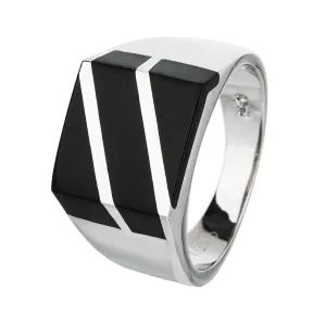 Stříbrný pečetní prsten ŘEKA Velikost prstenu: 60