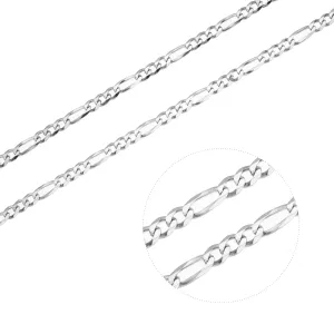 Stříbrný náhrdelník 3+1 FIGARO 100 Délka řetízku: 45 cm
