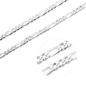 Stříbrný náhrdelník 3+1 FIGARO 120 Délka řetízku: 50 cm