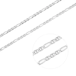 Stříbrný náhrdelník 3+1 H-FIGARO 080 Délka řetízku: 45 cm