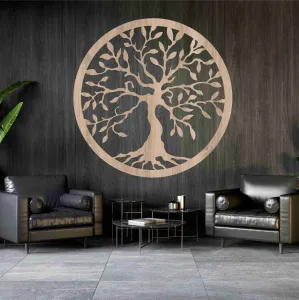 Dřevěný strom života na stěně #5908346