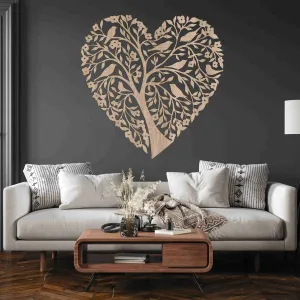 Dřevěný strom života na zeď - Srdce #5908351