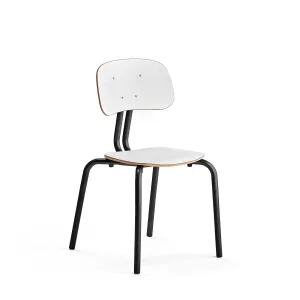 Školní židle YNGVE, 4 nohy, výška 460 mm, antracitově šedá/bílá