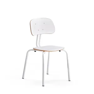 Školní židle YNGVE, 4 nohy, výška 460 mm, bílá