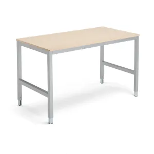 Pracovní stůl OPTION, 1400x800 mm, bříza, stříbrná