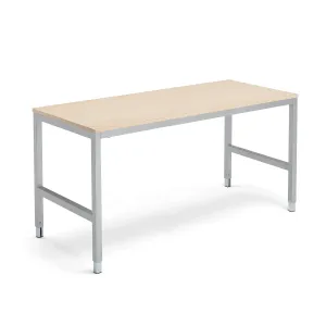Pracovní stůl OPTION, 1600x700 mm, bříza, stříbrná