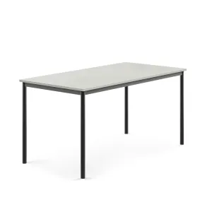 Stůl SONITUS, 1600x800x760 mm, antracitově šedé nohy, HPL deska tlumící hluk, šedá