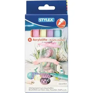 Stylex Acrylic marker 6 pastelových barev