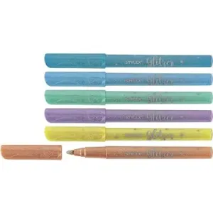 Stylex Glitter felt tip pens, 6 pastelových barev