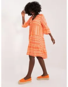 Dámské šaty s potiskem SUBLEVEL oranžové