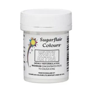Sugarflair Colours Gelová koncentrovaná barva WHITE EXTRA - Bílá 42 g
