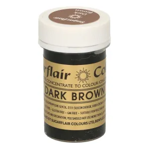Sugarflair Colours Gelová barva Dark Brown - Tmavě hnědá 25 g
