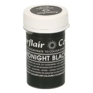 Sugarflair Colours Gelová barva Midnight Black - černá 25 g
