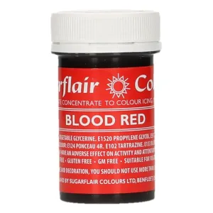 Sugarflair Colours Gelová barva Blood Red - Červená 25 g