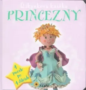 Říkanková knížka Princezny: 4 puzzle po 4 dílcích