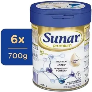 Sunar Premium 4 batolecí mléko, 6× 700 g #109745
