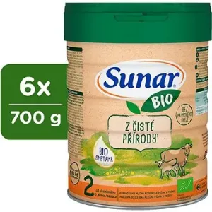 Sunar BIO 2 pokračovací kojenecké mléko, 6× 700 g
