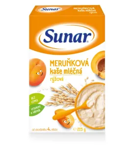 Sunar Meruňková kaše mléčná rýžová 225 g