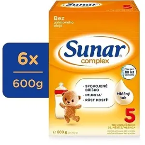 Sunar Complex 5 dětské mléko, 6× 600 g