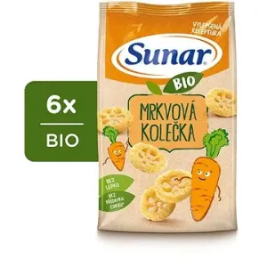 Sunar BIO dětské křupky mrkvová kolečka 6× 45g